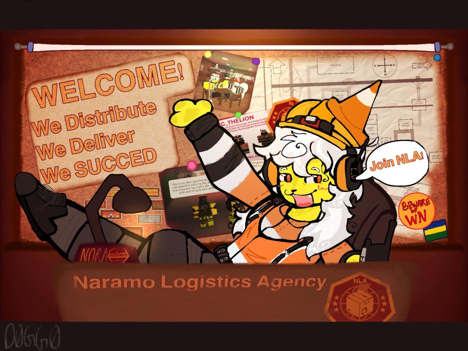Discovery splash banner for Naramo Logistics Agency Discord server
