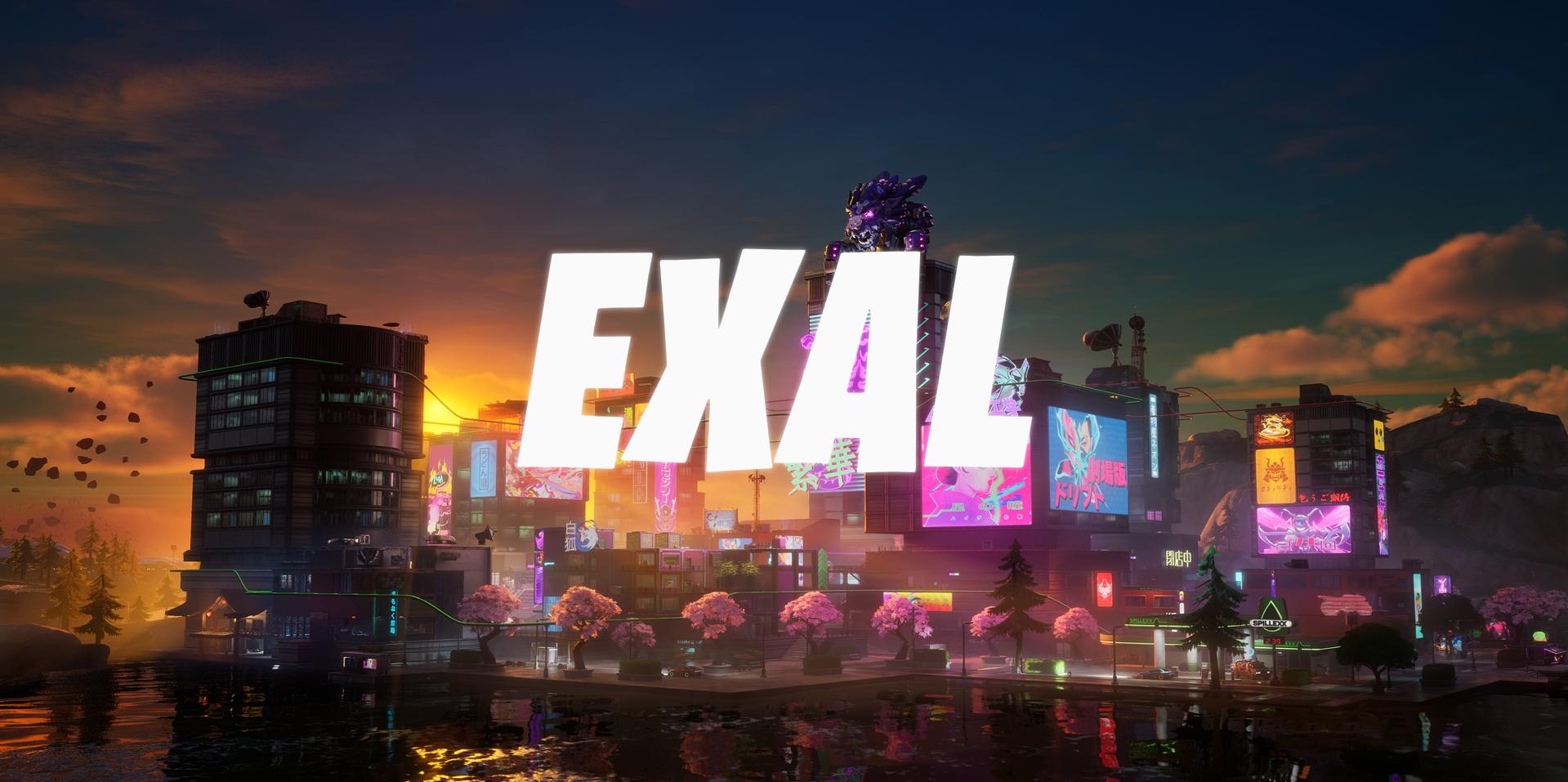 Discovery splash banner for Exal Discord server