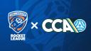 Discovery splash banner for College Carball Association/Collegiate Rocket League Discord server